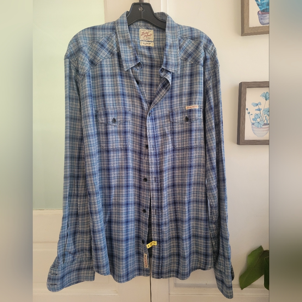 Blue Plaid Men's Shirt
